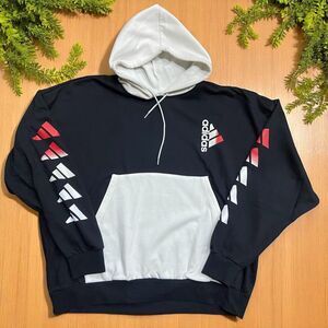 Adidas Primegreen NWT Pullover Hibbett Hoodie Black White Red Men's Size 2XL